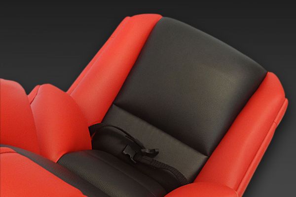 GS-Cobra motion simulator, 9 independant cushions for a V-shape bucket seat