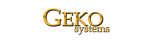 Brand logo of Geko Systems, motion simulators